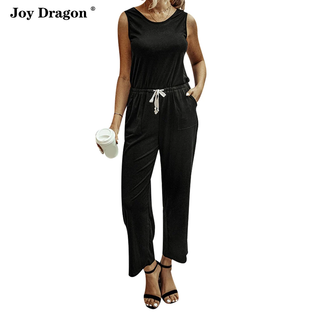 

Women Clothes Solid Color Jumpsuit Loose Rompers Ropa De Verano Mujer 2020 Combinaison Femme Vetements Macacao Feminino Overalls