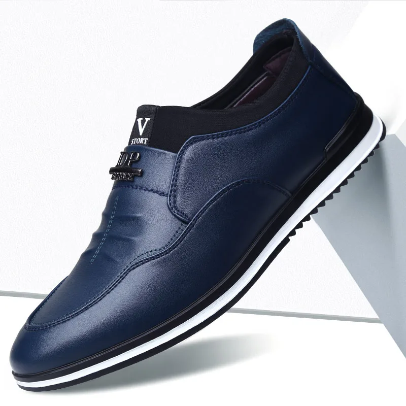 Мужские дизайнерские туфли из ПУ кожи, черные или темно-синие повседневные Мокасины на плоской подошве, в британском стиле, со шитьем
Мужские дизайнерские туфли из ПУ кожи, черные или темно-синие повседневные Мокасины на плоской подошве, в британском стиле, со шитьем