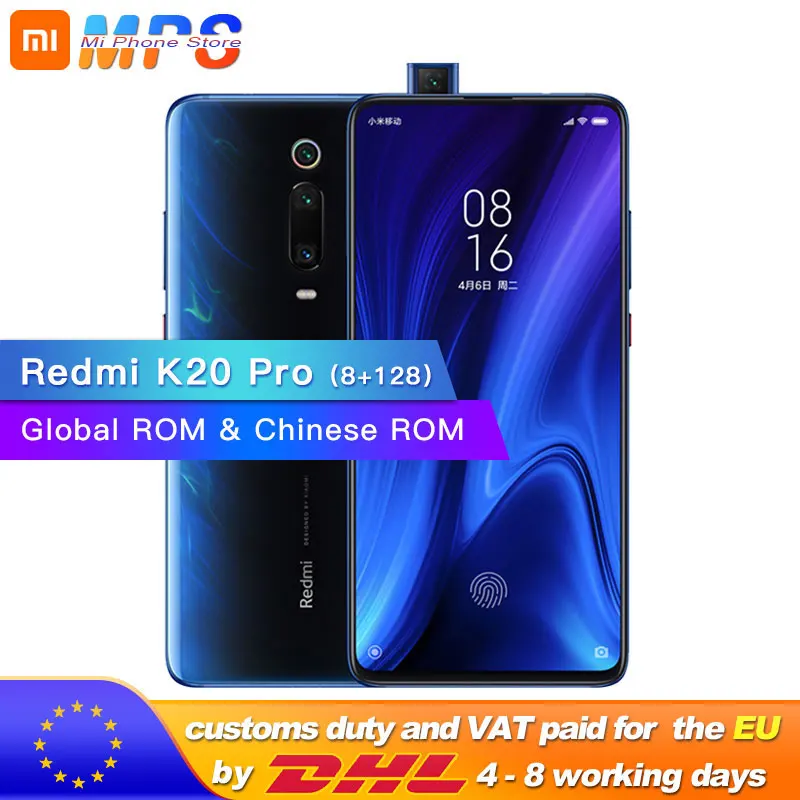 Xiaomi Redmi K20 Pro смартфон с восьмиядерным процессором Snapdragon 855 ОЗУ 8 Гб ПЗУ 128 ГБ 4000 мАч