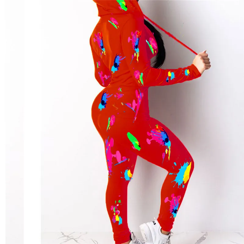 2pc Women Suit Tracksuit Tie-dye Printed Fitness Clothes Autumn Spring Long Sleeve Hooded Tops And Pants Leisure Clothing Sets 
2pc Women Suit Tracksuit Tie-dye Printed Fitness Clothes Autumn Spring Long Sleeve Hooded Tops And Pants Leisure Clothing Sets