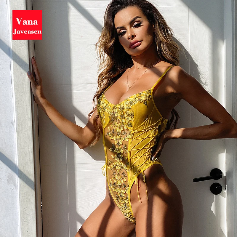 Embroidery Mesh Hollow Slim Sexy Bodysuits Women Lace-Up Perspective Skinny Shapewear Femme Fashion Bodycon Shaper One Pieces
Embroidery Mesh Hollow Slim Sexy Bodysuits Women Lace-Up Perspective Skinny Shapewear Femme Fashion Bodycon Shaper One Pieces