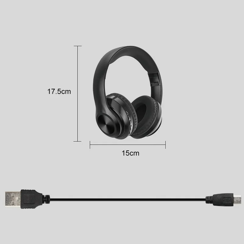 P68 Bluetooth 5.0 Wireless Headphone Foldable Rechargeable Wireless Headset Memory Card HiFi Sound Wireless Bluetooth Headphone
P68 Bluetooth 5.0 Wireless Headphone Foldable Rechargeable Wireless Headset Memory Card HiFi Sound Wireless Bluetooth Headphone