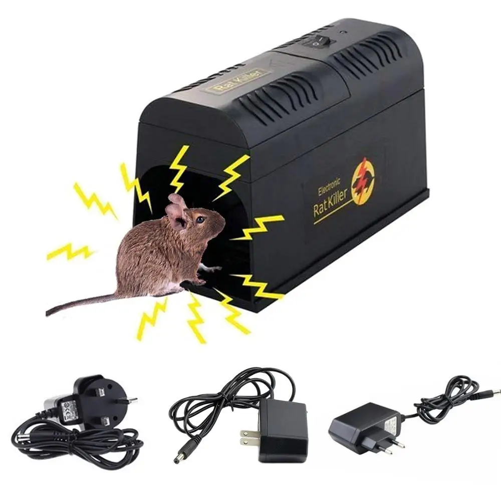 

Behogar Electric Shock Mouse Mice Rat Rodent Trap Cage Killer Zapper Reject Rejector For Serious Pest Control EU US UK Plug