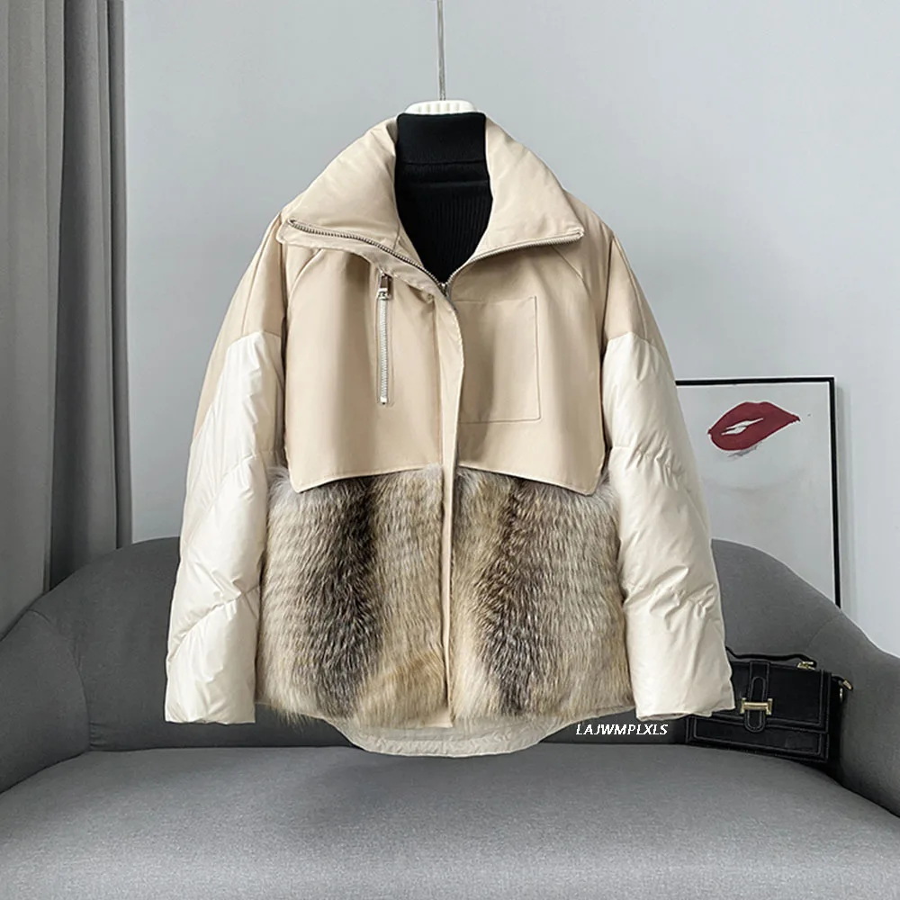 2022 New Women's Down Jacket Puffer Winter Jacket Women Clothes Fox Fur Pocket stitching Coat Female Warm Goose down Parka
2022 New Women's Down Jacket Puffer Winter Jacket Women Clothes Fox Fur Pocket stitching Coat Female Warm Goose down Parka