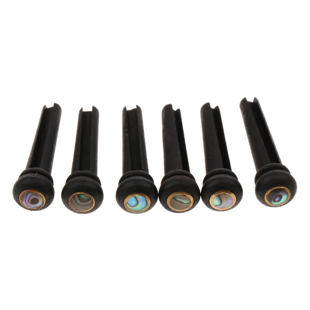 6pcs Ebony Acoustic Folk Guitar Bridge Pins Endpin Musical Instrument Parts, Black
6pcs Ebony Acoustic Folk Guitar Bridge Pins Endpin Musical Instrument Parts, Black