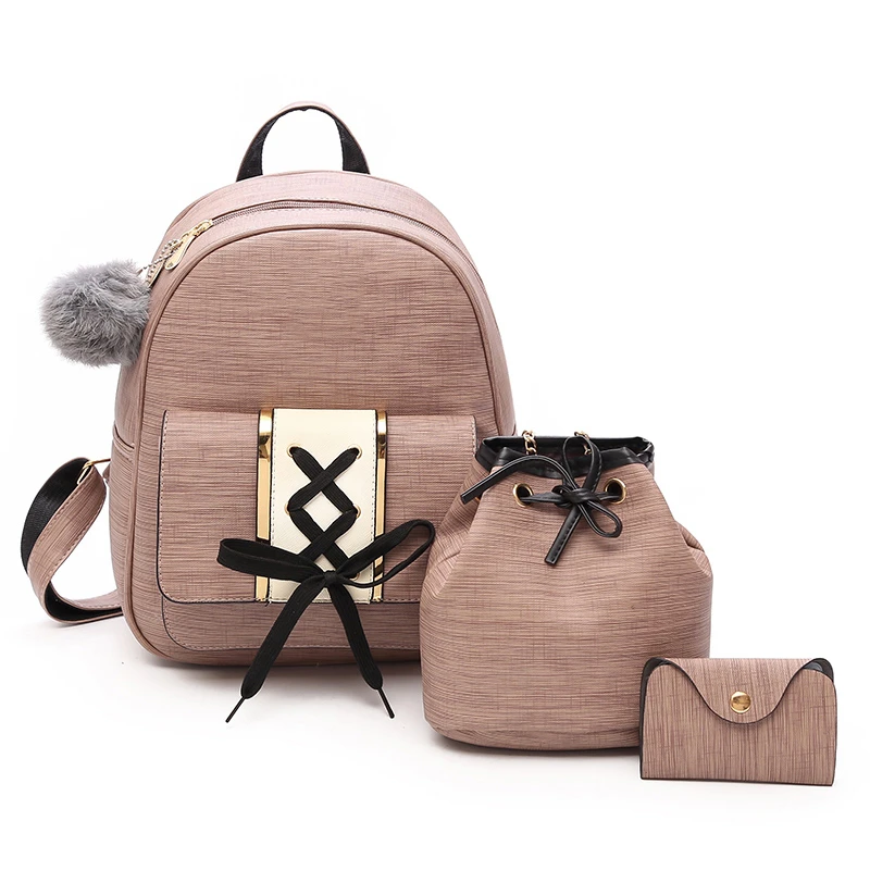 Amberler Women PU Leather Backpacks High Quality School Bags For Teenage Girls Travel Bag New Ladies Shoulder 3 Pieces Set Bag
Amberler Women PU Leather Backpacks High Quality School Bags For Teenage Girls Travel Bag New Ladies Shoulder 3 Pieces Set Bag