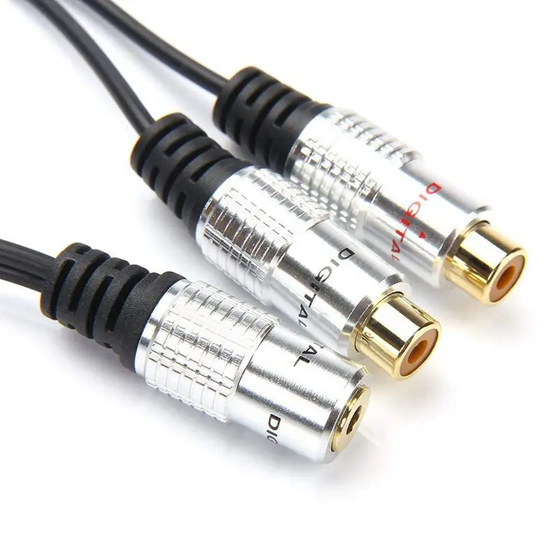 3.5mm (1/8 inch) Stereo Jack Female to 2 Dual RCA o Splitter Y Adapter Cable for Connector AV o/Video | Электроника