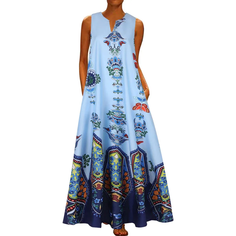 2021 Summer Women Vest Dress V Neck Sleeveless Vintage Print Elegant Maxi Long Dress Oversized Casual Street Dresses Vestidos
2021 Summer Women Vest Dress V Neck Sleeveless Vintage Print Elegant Maxi Long Dress Oversized Casual Street Dresses Vestidos