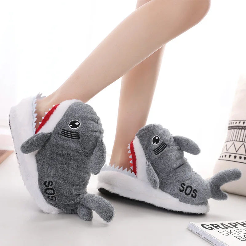 Cute Indoor Winter Warm Shoes Women Shark Slippers Furry Gift Shoes Woman Soft Plush Animal Slippers Cute Funny Slippers Female
Cute Indoor Winter Warm Shoes Women Shark Slippers Furry Gift Shoes Woman Soft Plush Animal Slippers Cute Funny Slippers Female