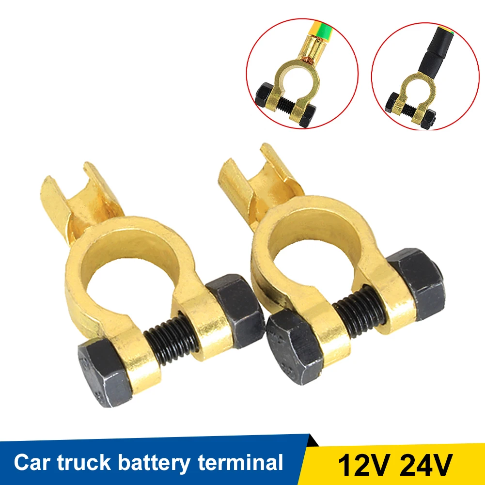 New 2V 24V Car Truck Battery Terminal Connectors Top Post Quick Disconnect Clamps Heavy-Duty Brass Stud-Type 8 mm Cable Terminal
New 2V 24V Car Truck Battery Terminal Connectors Top Post Quick Disconnect Clamps Heavy-Duty Brass Stud-Type 8 mm Cable Terminal