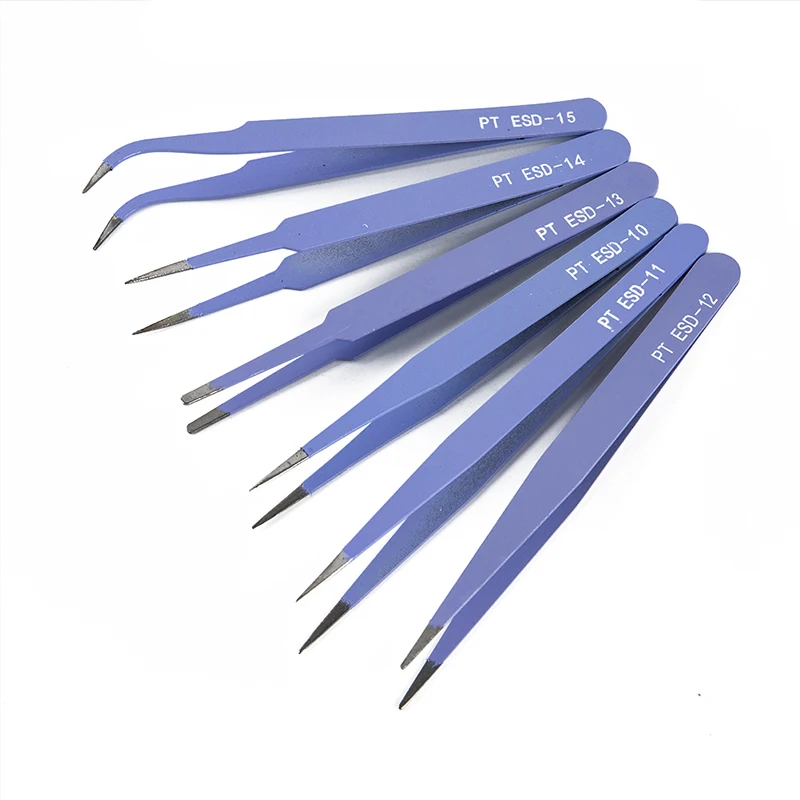 6pcs/setTweezers Tools Kit ESD Precision Antistatic Tip Curved Straight Stainless Steel Nipper Repair Tool
6pcs/setTweezers Tools Kit ESD Precision Antistatic Tip Curved Straight Stainless Steel Nipper Repair Tool