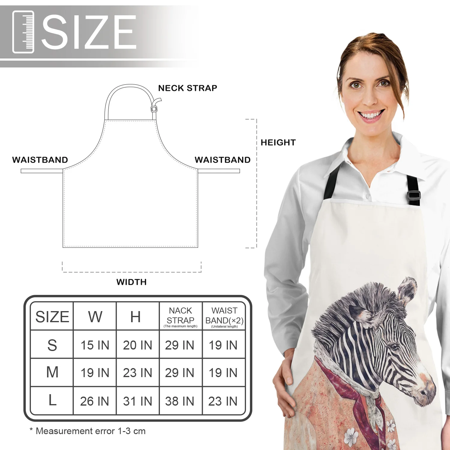 Kitchen Apron Cartoon Artwork Mr. Zebra Adjustable BBQ Bib Canvas Aprons For Women Cooking Baking Restaurant Kids Apron Pinafore
Kitchen Apron Cartoon Artwork Mr. Zebra Adjustable BBQ Bib Canvas Aprons For Women Cooking Baking Restaurant Kids Apron Pinafore