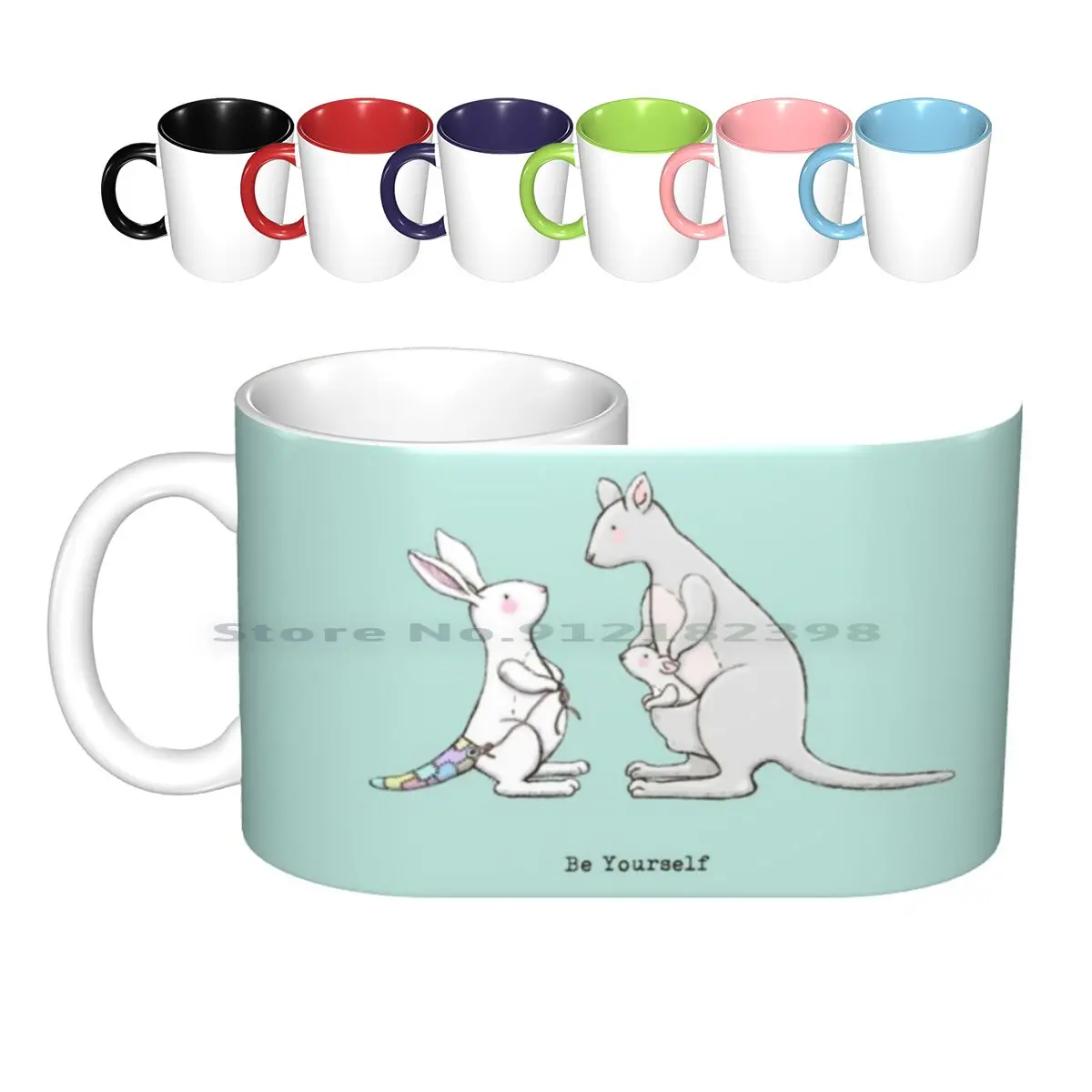 Be Yourself Ceramic Mugs Coffee Cups Milk Tea Mug Bunny Rabbit Kangaroo Baby Children Child Creative Trending Vintage Gift
Be Yourself Ceramic Mugs Coffee Cups Milk Tea Mug Bunny Rabbit Kangaroo Baby Children Child Creative Trending Vintage Gift