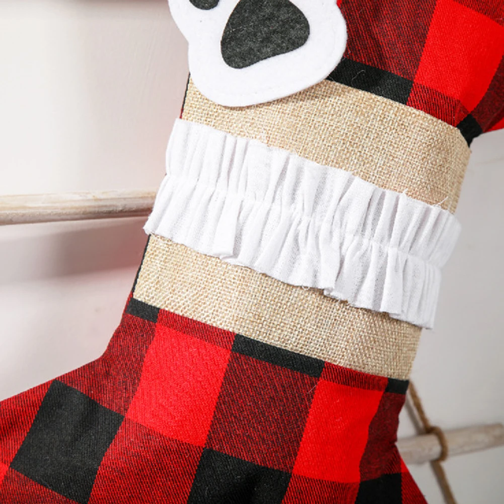 Christmas Stockings Burlap Plaid Large Bone Shape Pets Stockings Candy Gifts Bag Classic Hanging Stockings for Christmas Decor
Christmas Stockings Burlap Plaid Large Bone Shape Pets Stockings Candy Gifts Bag Classic Hanging Stockings for Christmas Decor