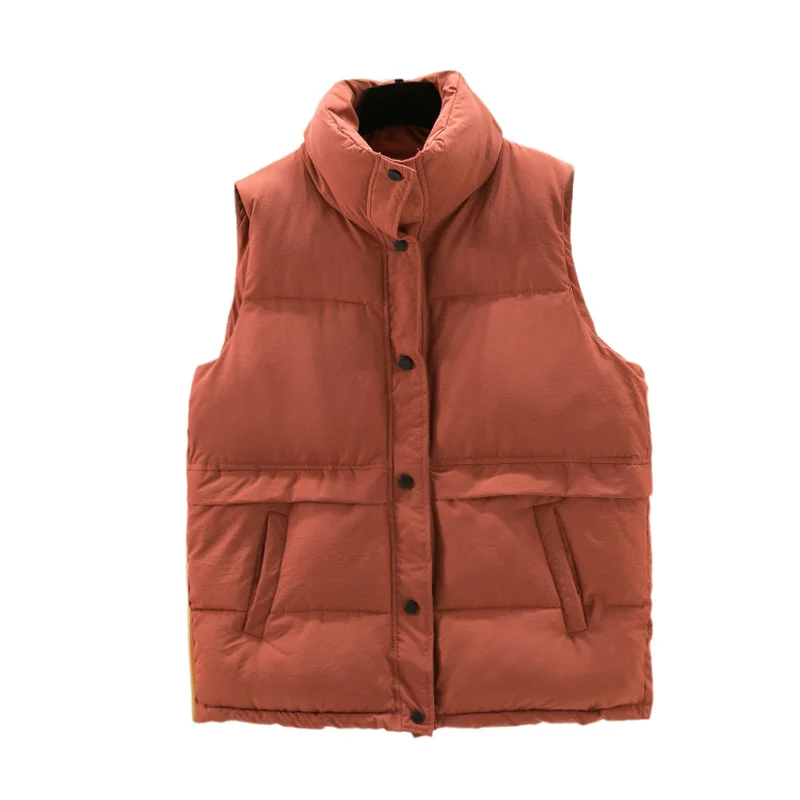 Winter Ladies Korean style outer wear cotton Vest loose mid-length down cotton solid color Vest jacket thick Waistcoat Female
Winter Ladies Korean style outer wear cotton Vest loose mid-length down cotton solid color Vest jacket thick Waistcoat Female
