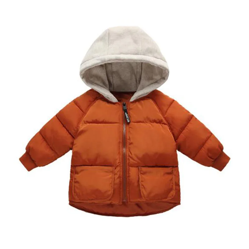 2019 Autumn and Winter Coat New Children's Cotton Dow Warm Hooded Jacket for Boys Girls |