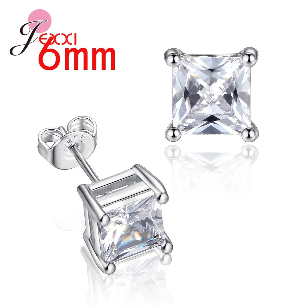 New Trendy Women Girls White Pink CZ Studs Solid 925 Sterling Silver Stud Earrings Jewelry Accessory For Wedding Party
New Trendy Women Girls White Pink CZ Studs Solid 925 Sterling Silver Stud Earrings Jewelry Accessory For Wedding Party