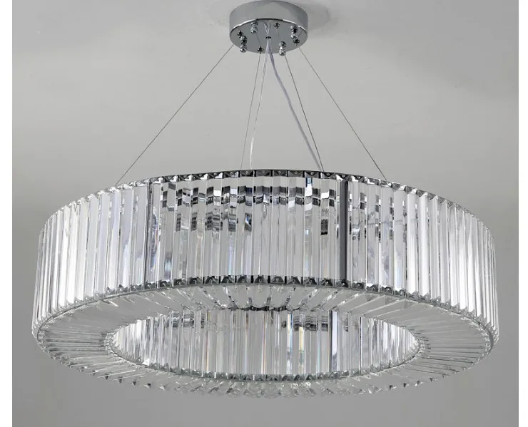 

Free Shipping D60cm/D80cm Luxury European Top K9 Clear Crystal Pendant Light Hotel Hall Living Room Dining Room AC LED Lights