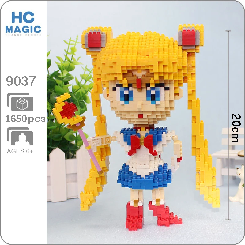 HC 9037 аниме Сейлор Мун Tsukino Usagi девушка истребитель 3D модель сделай сам Алмазный