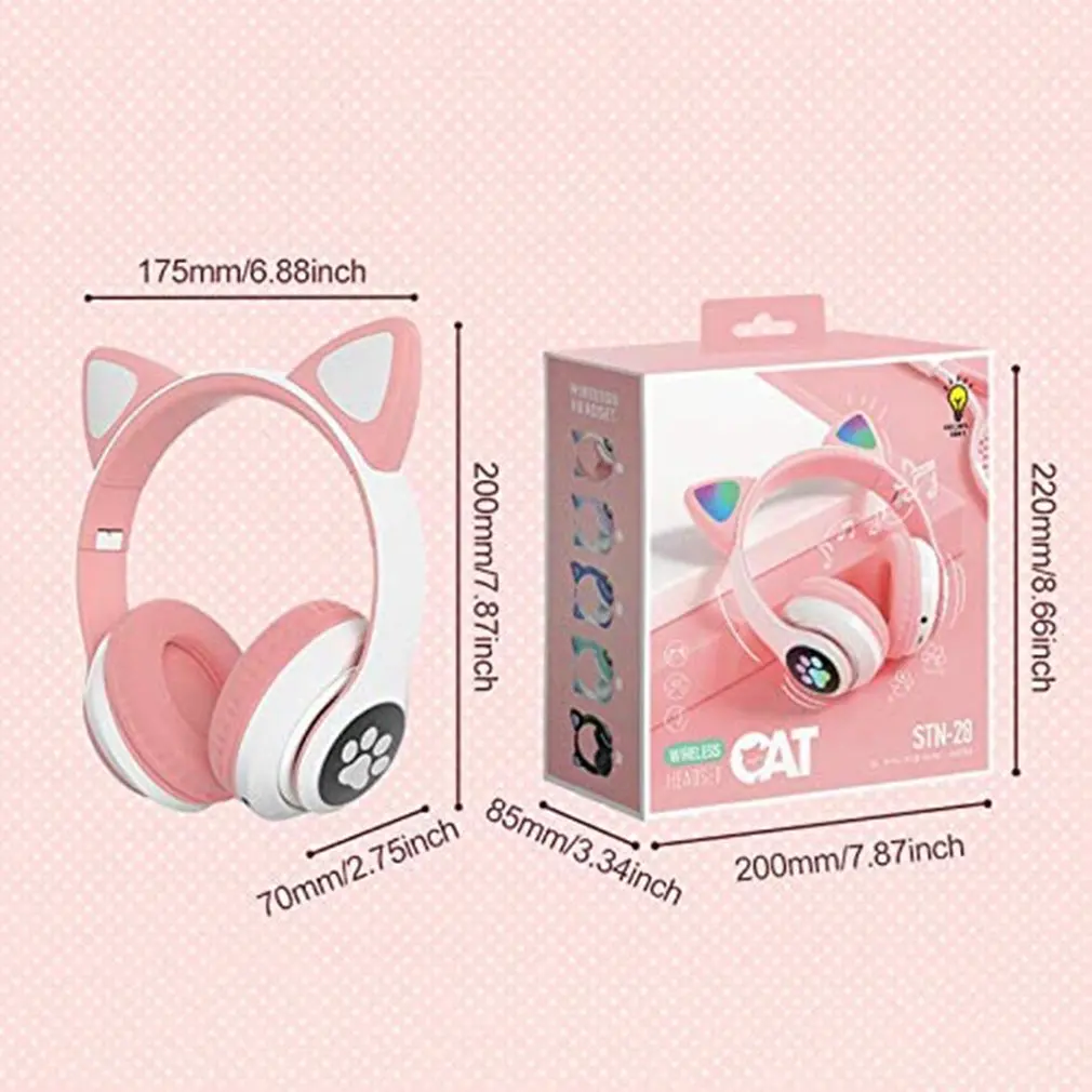 Rgb Wireless 5.0 Cat Ear Headphones Noise Cancelling Gaming Headset Support Tf Card Compatible With Smartphones Pc Tablet
Rgb Wireless 5.0 Cat Ear Headphones Noise Cancelling Gaming Headset Support Tf Card Compatible With Smartphones Pc Tablet