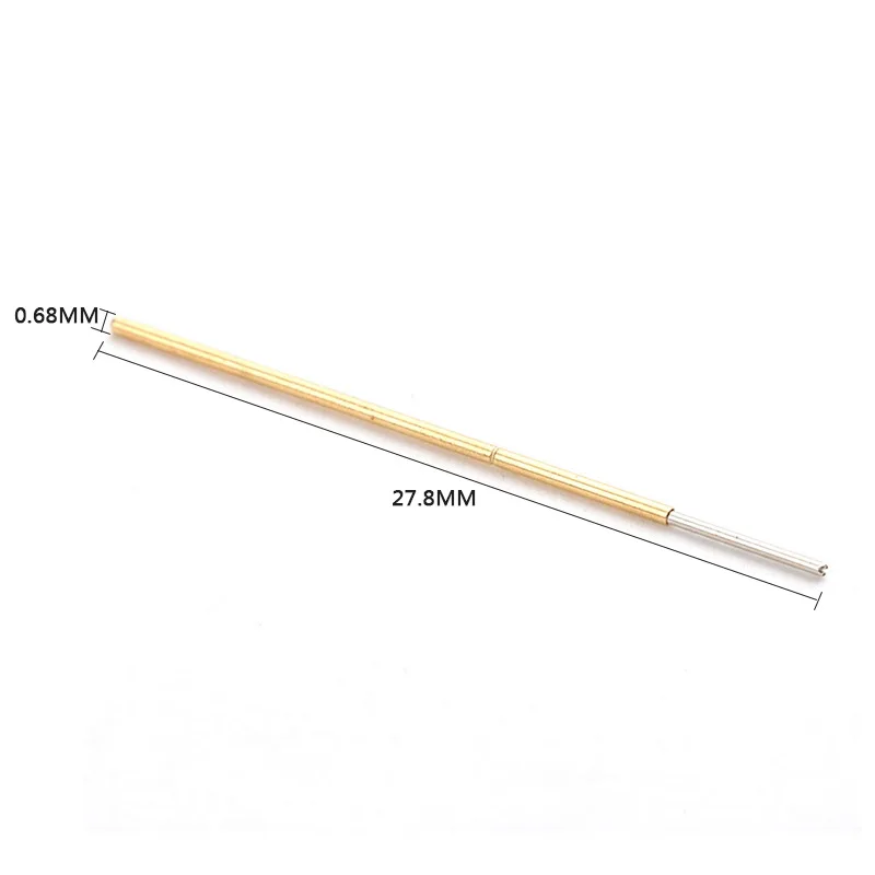 100pcs/pack PL50-Q1 Four-jaw Plum Blossom Spring Test Pin 0.68mm Outer Diameter 27.8mm Long PCB Probe
100pcs/pack PL50-Q1 Four-jaw Plum Blossom Spring Test Pin 0.68mm Outer Diameter 27.8mm Long PCB Probe