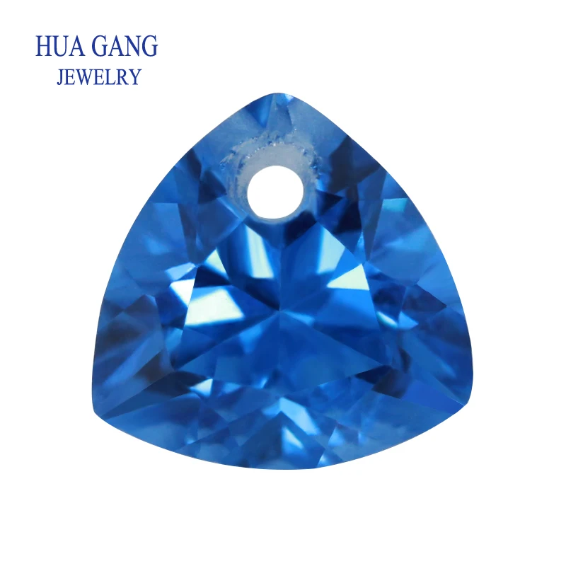 119# Spinel Blue Trillion Shape Brilliant Cut Synthetic Spinel Stone With Hole For Jewelry Size 4x4-10x10mm Free Shipping
119# Spinel Blue Trillion Shape Brilliant Cut Synthetic Spinel Stone With Hole For Jewelry Size 4x4-10x10mm Free Shipping