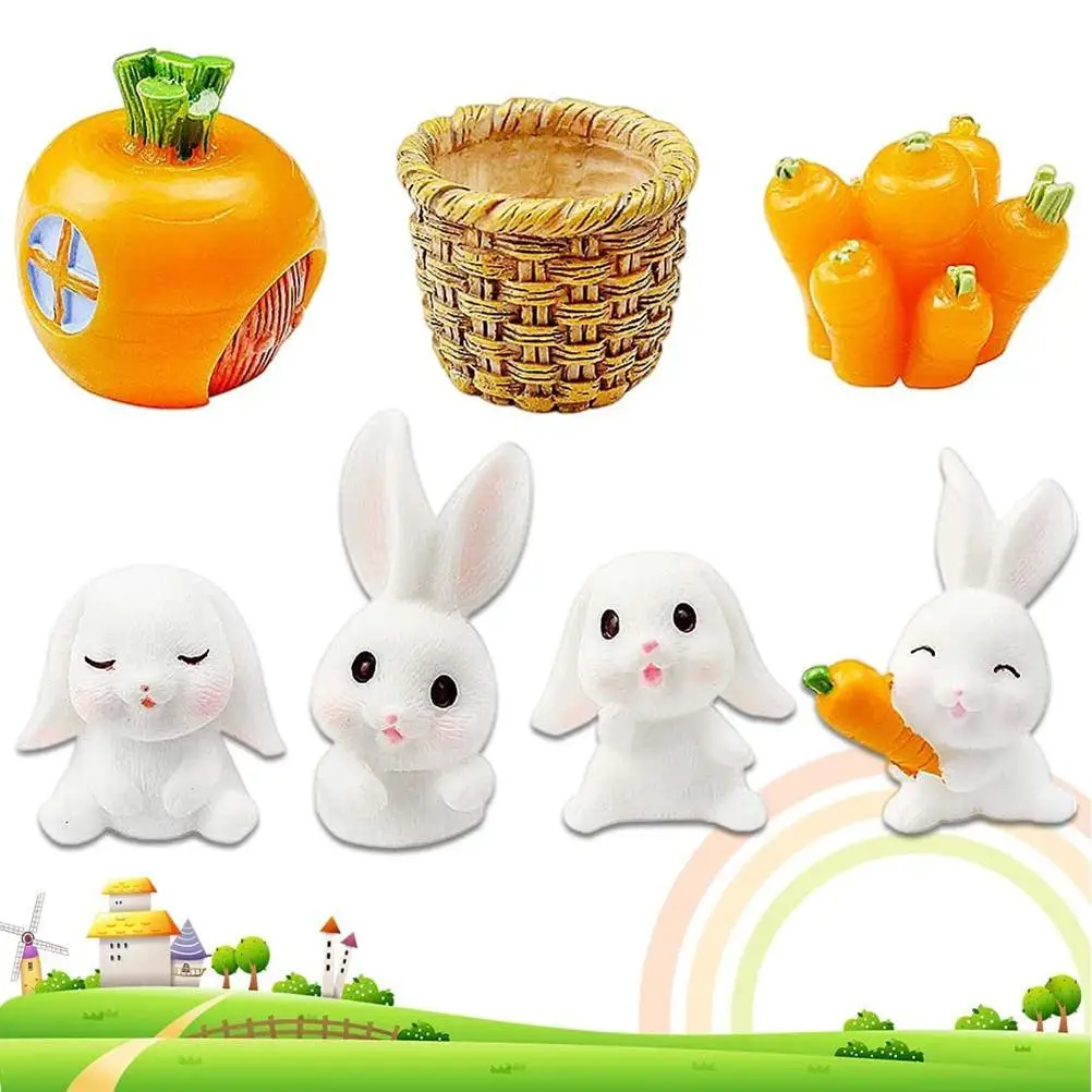 7 Pcs Miniature Garden Ornaments Easter Bunny Decoration Spring Decoration for Home Garden Yard Office Decoration
7 Pcs Miniature Garden Ornaments Easter Bunny Decoration Spring Decoration for Home Garden Yard Office Decoration
