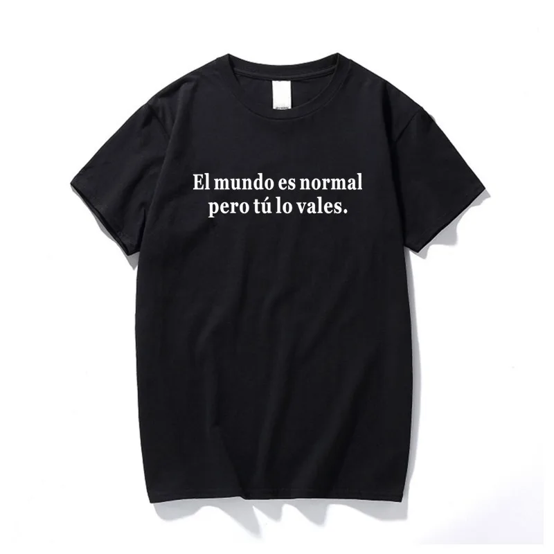 Испанские футболки для женщин, футболка с принтом, хлопковые черные топы с короткими рукавами и круглым вырезом, модные повседневные уличны...
Испанские футболки для женщин, футболка с принтом, хлопковые черные топы с короткими рукавами и круглым вырезом, модные повседневные уличны...