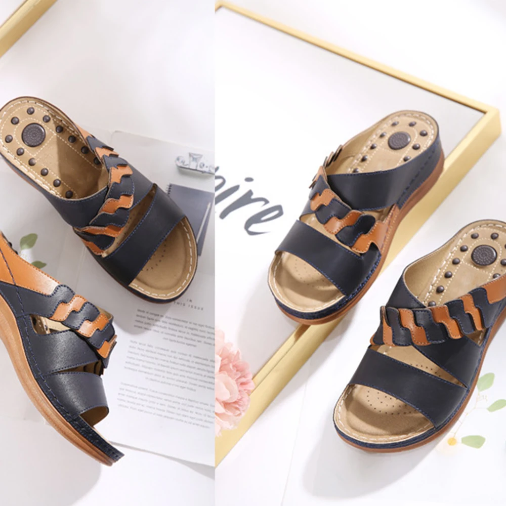 Women Open Toe Breathable Anti-Slip Beach Sandals Slope Heel Stitching Slipper loafers Casual Comfort Soft Sole Travel Shoes
Women Open Toe Breathable Anti-Slip Beach Sandals Slope Heel Stitching Slipper loafers Casual Comfort Soft Sole Travel Shoes