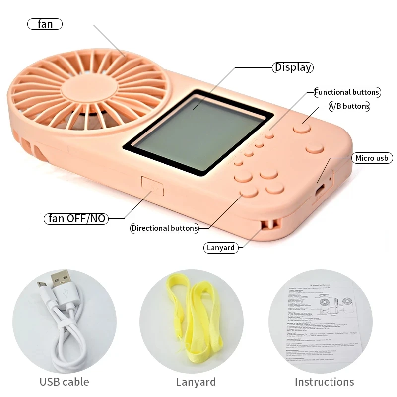 Summer Cooler 3 in 1 Handheld Hanging Neck Fan Mini Game Machine Portable Office Outdoor Travel Cooling Wind Electric Fans
Summer Cooler 3 in 1 Handheld Hanging Neck Fan Mini Game Machine Portable Office Outdoor Travel Cooling Wind Electric Fans