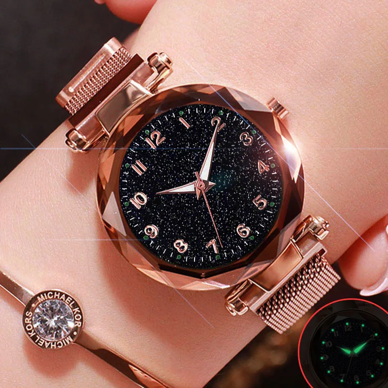 Luxury Luminous Women Watches Starry Sky Magnetic Female Wristwatch Waterproof Rhinestone Clock Relogio Feminino Montre Femme
Luxury Luminous Women Watches Starry Sky Magnetic Female Wristwatch Waterproof Rhinestone Clock Relogio Feminino Montre Femme