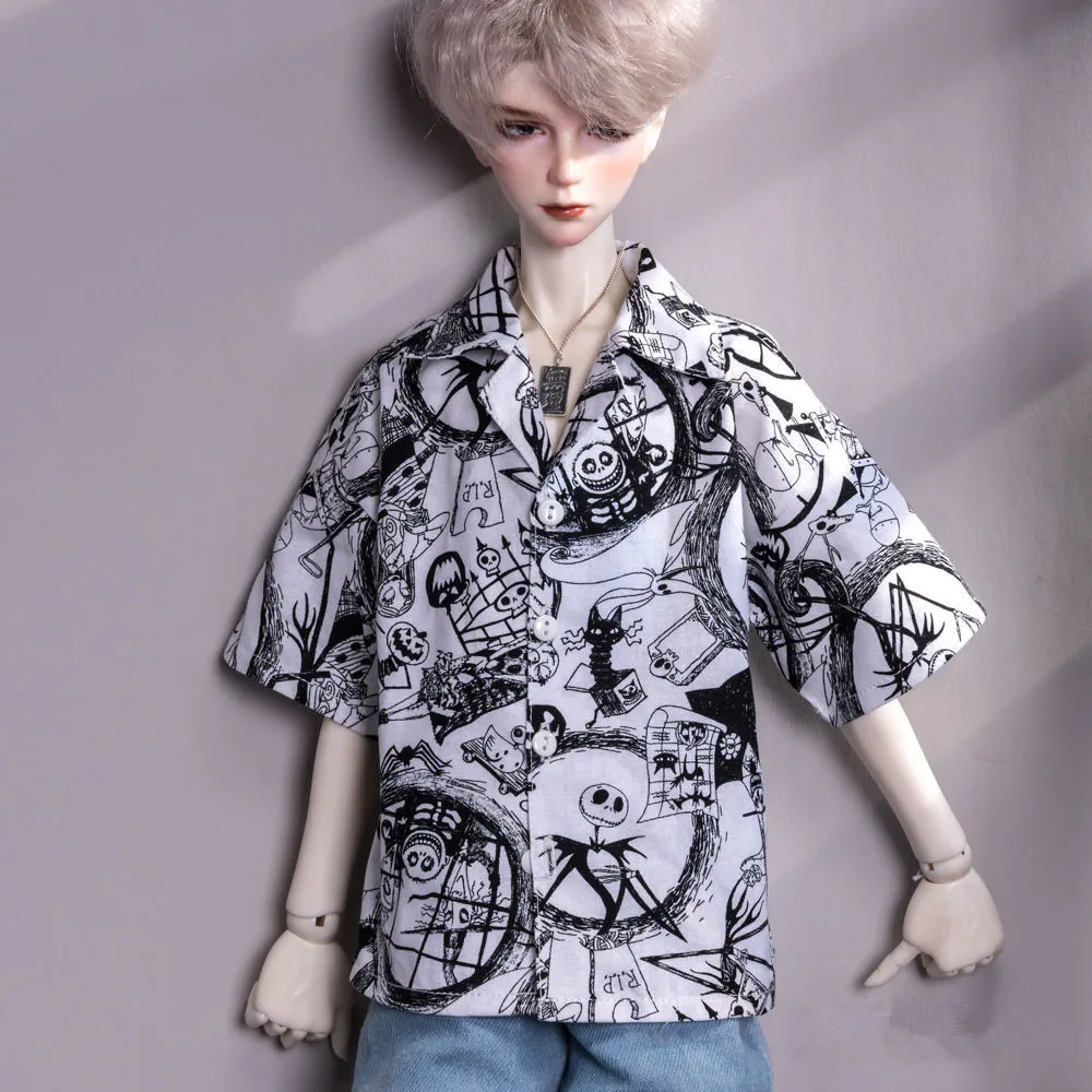 BJD Кукла одежда подходит для 1/3 1/4 дядя стильный универсальный личность рубашка с