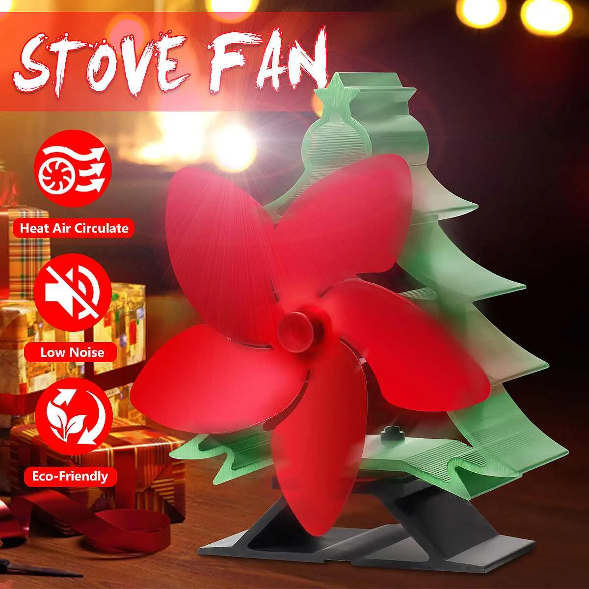 2/3/4/5 Blade Heat Powered Stove Fan Log Wood Burner Ecofan Quiet Black Home Fireplace Fan Efficient Heat Distribution
2/3/4/5 Blade Heat Powered Stove Fan Log Wood Burner Ecofan Quiet Black Home Fireplace Fan Efficient Heat Distribution