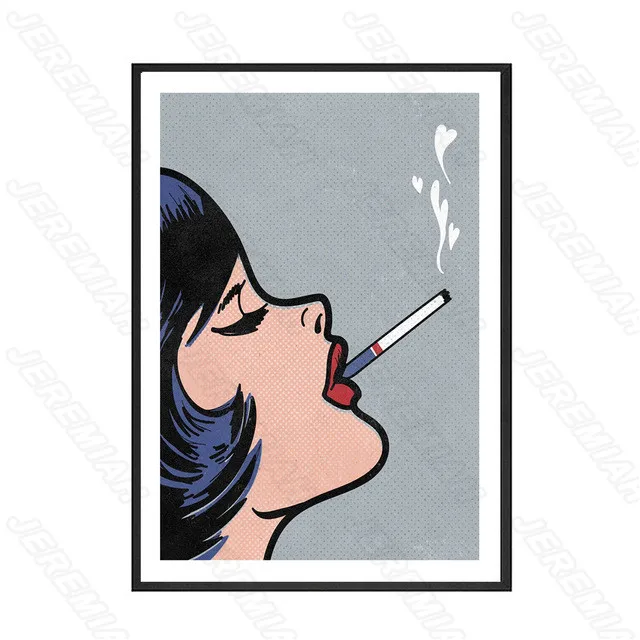 Handsome Smoking Girl Cartoon Poster Nordic Landscape Painting Canvas Waterproof Ink Print Painting Modern Living Room Decoratio 
Handsome Smoking Girl Cartoon Poster Nordic Landscape Painting Canvas Waterproof Ink Print Painting Modern Living Room Decoratio