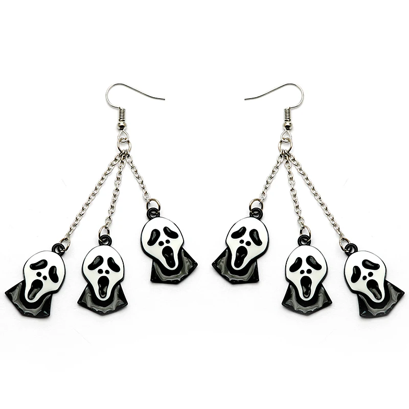 Halloween Earrings For Women Gothic Skull Long Dangle Earrings Brincos Simple Punk Ear Cosplay Jewelry Gift
Halloween Earrings For Women Gothic Skull Long Dangle Earrings Brincos Simple Punk Ear Cosplay Jewelry Gift