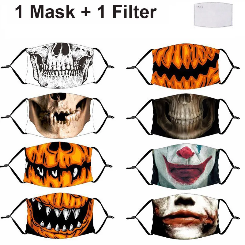 Fashion Funny Mask Face Pad Pollution Activated Carbon Filters Reusable Washable Halloween Party Print Grimace Scary Mouth Cover 
Fashion Funny Mask Face Pad Pollution Activated Carbon Filters Reusable Washable Halloween Party Print Grimace Scary Mouth Cover