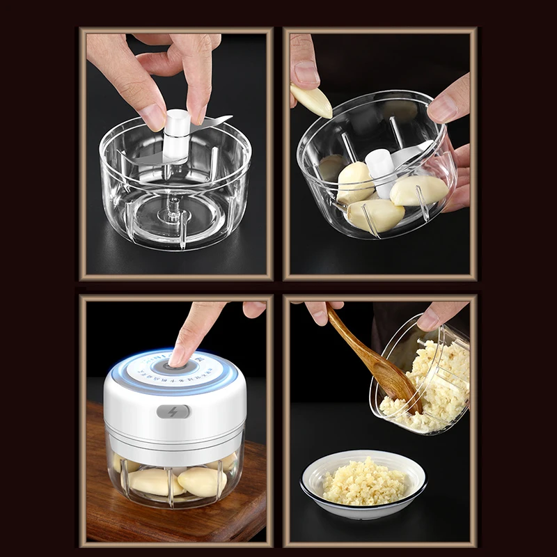 Wireless Electric Garlic Press Vegetable Food Chopper Grinder Masher 100/250ml Rechargeable Meat Garlic Grinder Choppers Presser
Wireless Electric Garlic Press Vegetable Food Chopper Grinder Masher 100/250ml Rechargeable Meat Garlic Grinder Choppers Presser