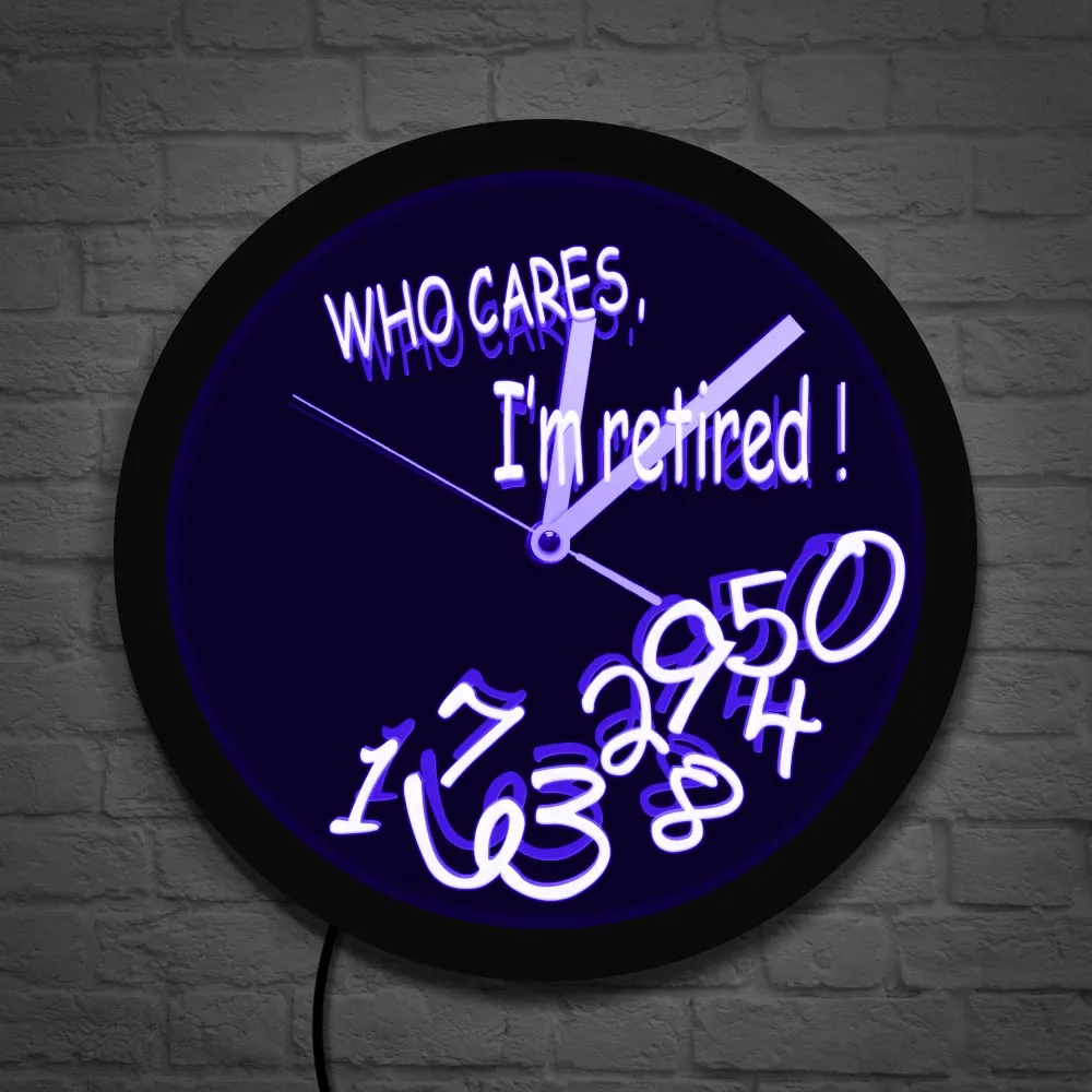 Fallen Numbers Retiring Luminous Wall Clock Who Cares I'm Retired Funny Clock Wall Watch LED Light Retirement Gift Office Decor
Fallen Numbers Retiring Luminous Wall Clock Who Cares I'm Retired Funny Clock Wall Watch LED Light Retirement Gift Office Decor