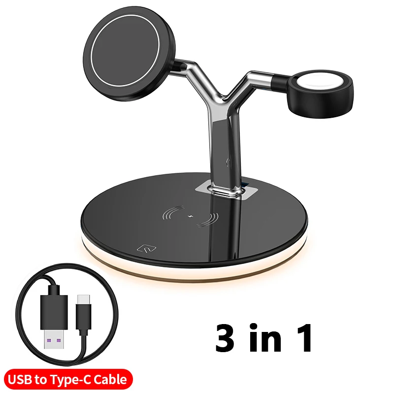 For Magsafe iPhone 12 12Pro 12ProMax 12Mini 15W Fast Charger For Apple Watch Airpods Pro 3in1 Magnetic Wireless charging station
For Magsafe iPhone 12 12Pro 12ProMax 12Mini 15W Fast Charger For Apple Watch Airpods Pro 3in1 Magnetic Wireless charging station