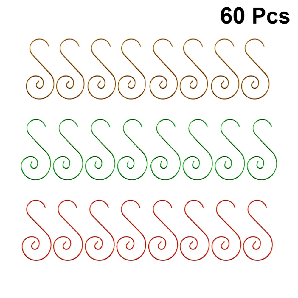 60pcs 50MM Metal Hanging Hook Creative Christmas Hanging Small Shape Hook Metal Hanger Christmas Ornament Supplies (Red Green 
60pcs 50MM Metal Hanging Hook Creative Christmas Hanging Small Shape Hook Metal Hanger Christmas Ornament Supplies (Red Green