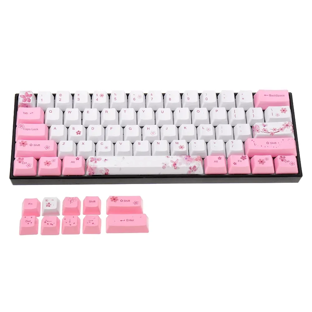 OEM профиль PBT сублимационная Сакура Keycap для 60% Anne pro 2 Royal Kludge RK61 Geek GK61 GK64