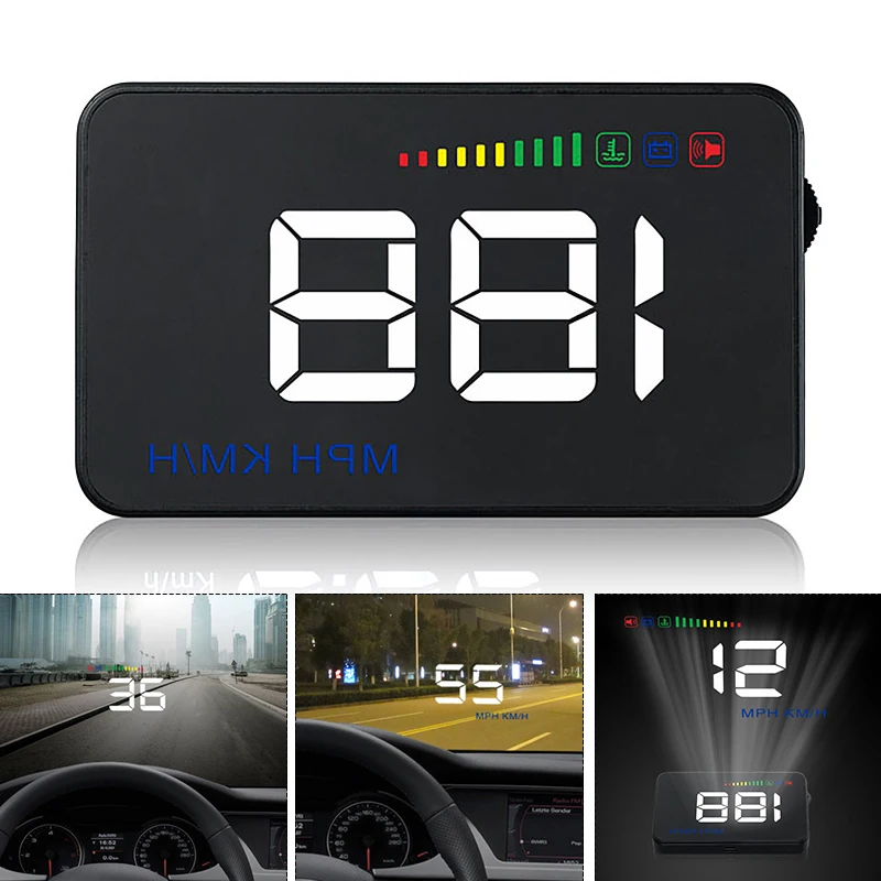 

A500 3.5 Inch Car HUD Head Up Display Speedometer OBD2 II EUOBD Auto Projector Parameter Display with Over Speed Warning For Car