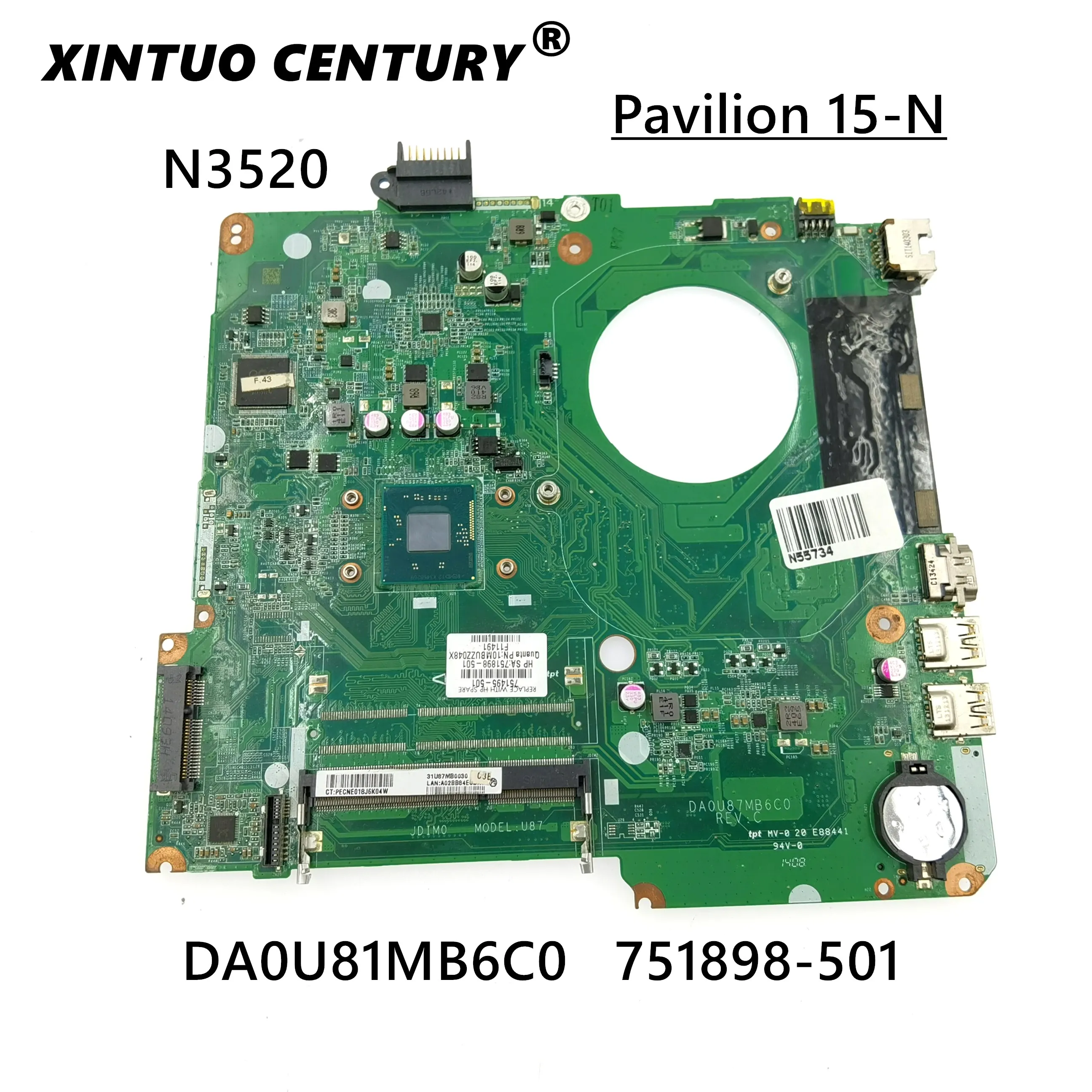 Материнская плата 751898-001 751898-501 751898-601 DA0U81MB6C0 для HP 15-N, материнская плата для ноутбука с процессором SR0VQ 2117u, полностью протестирована
Материнская плата 751898-001 751898-501 751898-601 DA0U81MB6C0 для HP 15-N, материнская плата для ноутбука с процессором SR0VQ 2117u, полностью протестирована