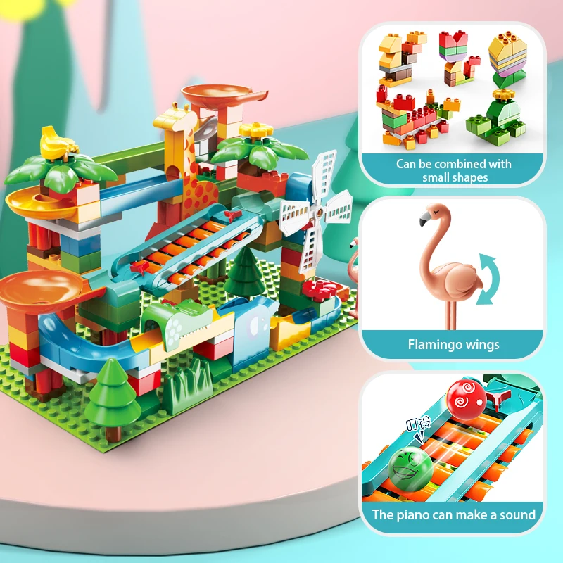 Marble Race Run Block Big Size Compatible Duploed Building Blocks Plastic Funnel Slide DIY Assembly Bricks Toys For Children
Marble Race Run Block Big Size Compatible Duploed Building Blocks Plastic Funnel Slide DIY Assembly Bricks Toys For Children