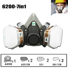 Dust Gas Mask for Painting Spray Pesticide Chemical Smoke mask Fire Protection with goggles
