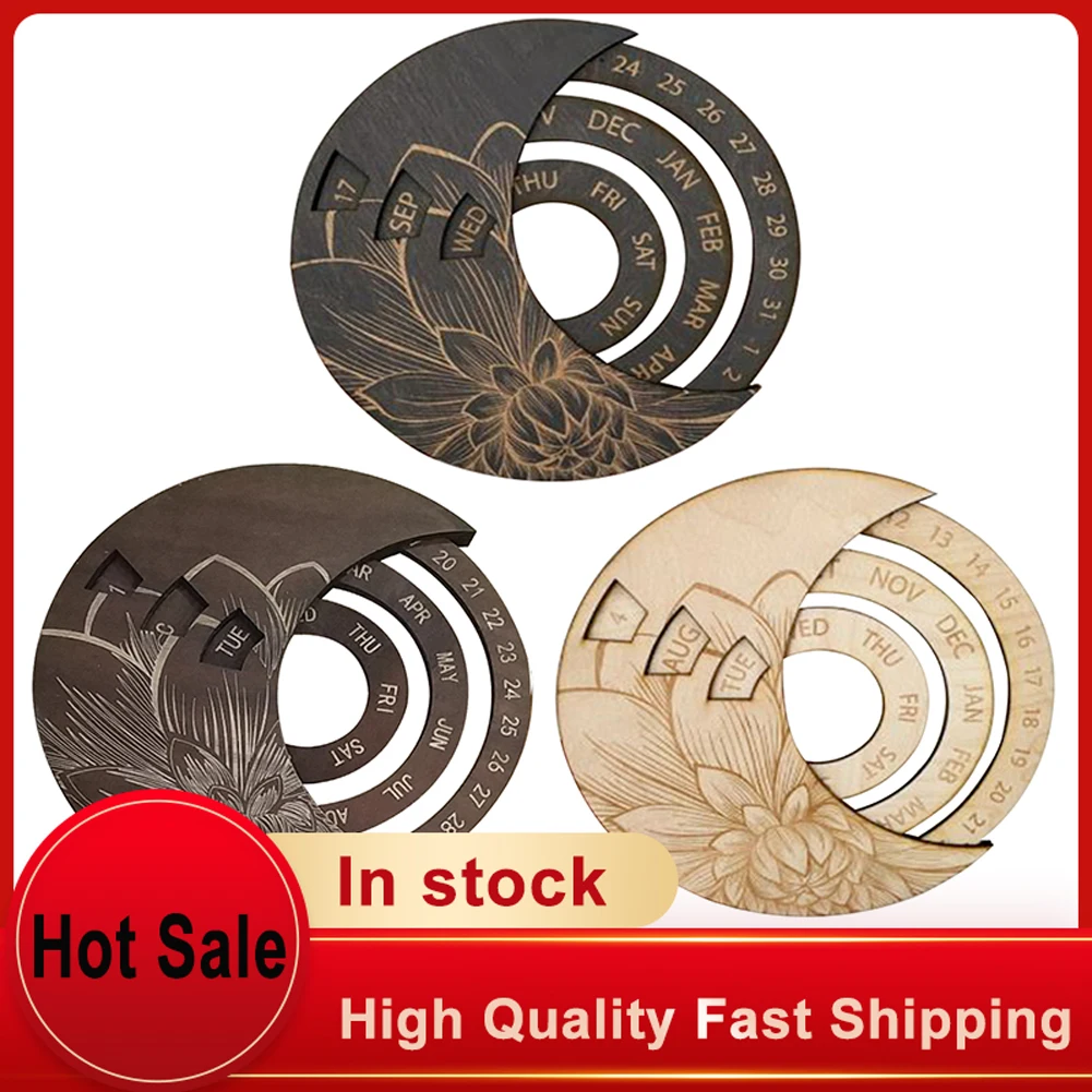 New Creative Design Multifunctional Wooden Calendar Round Perpetual Study Desk Calendar Handicraft Decoration Crafts For Home
New Creative Design Multifunctional Wooden Calendar Round Perpetual Study Desk Calendar Handicraft Decoration Crafts For Home