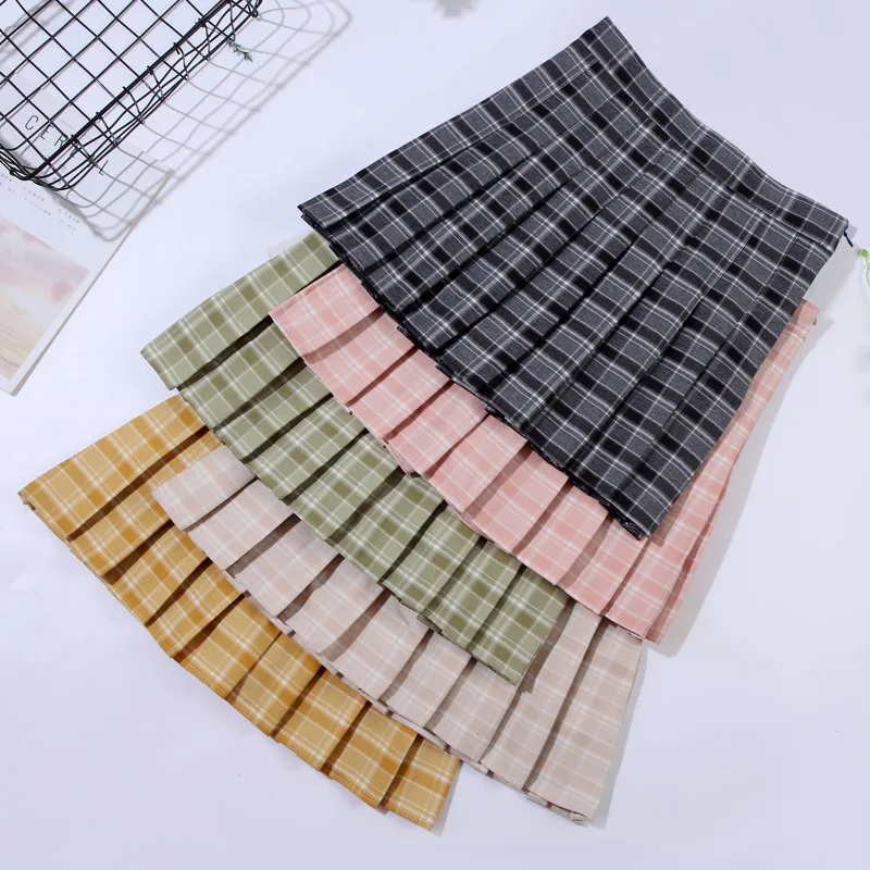 2021 spring summer stitching plaid pleated skirts korean style college a line mini skirt pants women's short skirt mujer faldas
2021 spring summer stitching plaid pleated skirts korean style college a line mini skirt pants women's short skirt mujer faldas