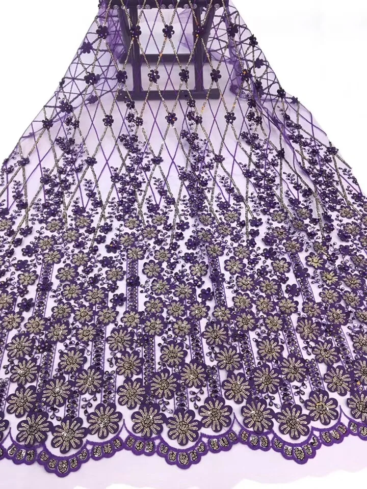 2019 Purple African French Laces Fabrics With Sequins Nigerian laces Fabric High Quality For Wedding Dress RF7
2019 Purple African French Laces Fabrics With Sequins Nigerian laces Fabric High Quality For Wedding Dress RF7