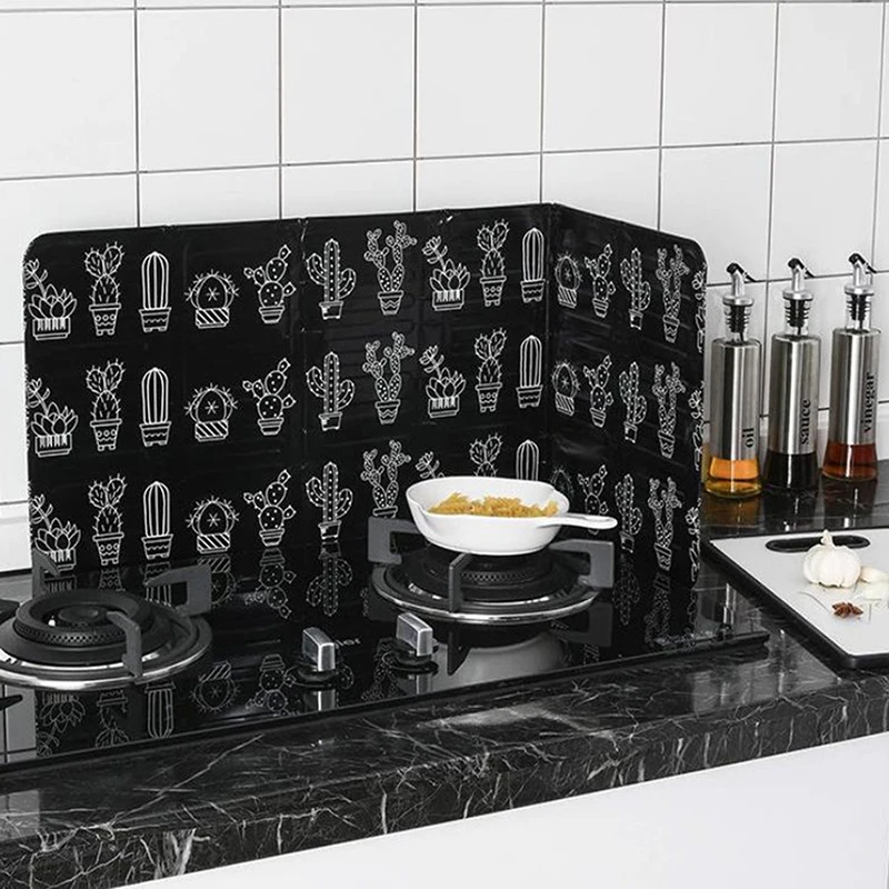 Home Kitchen Stove Foil Plate Prevent Oil Splash Cooking Hot Baffle Tool Aluminum foil Guard | Дом и сад