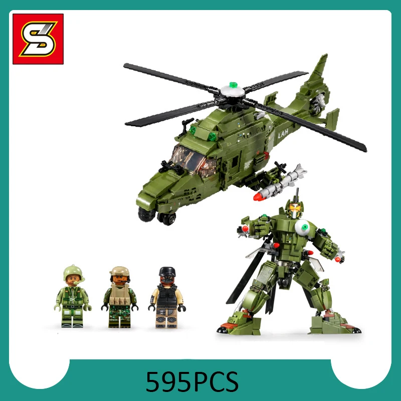 FEOOE 595PCS ABS Blocks Toys for 6+ Years Survival War Light Armed Helicopter 2 Variable Children's Puzzle Building Block Toy SY
FEOOE 595PCS ABS Blocks Toys for 6+ Years Survival War Light Armed Helicopter 2 Variable Children's Puzzle Building Block Toy SY